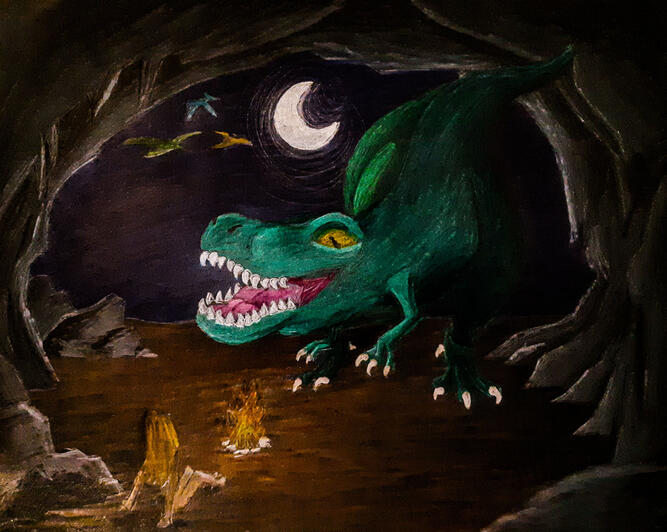 Cuando despertó, el dinosaurio todavía estaba allí